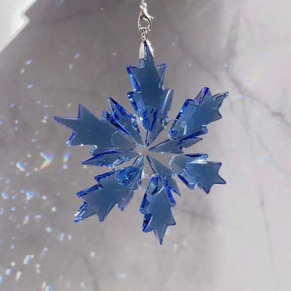 Crystal Snowflake Sun Catcher Christmas Tree Decor Czech Bohemia Crystal Gift - Picture 6 of 12